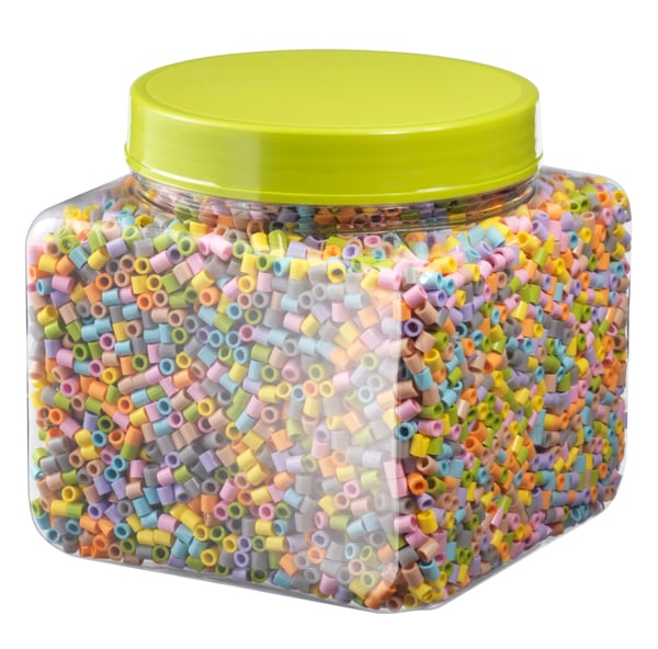 An assorted pastel colours PYSSLA beads