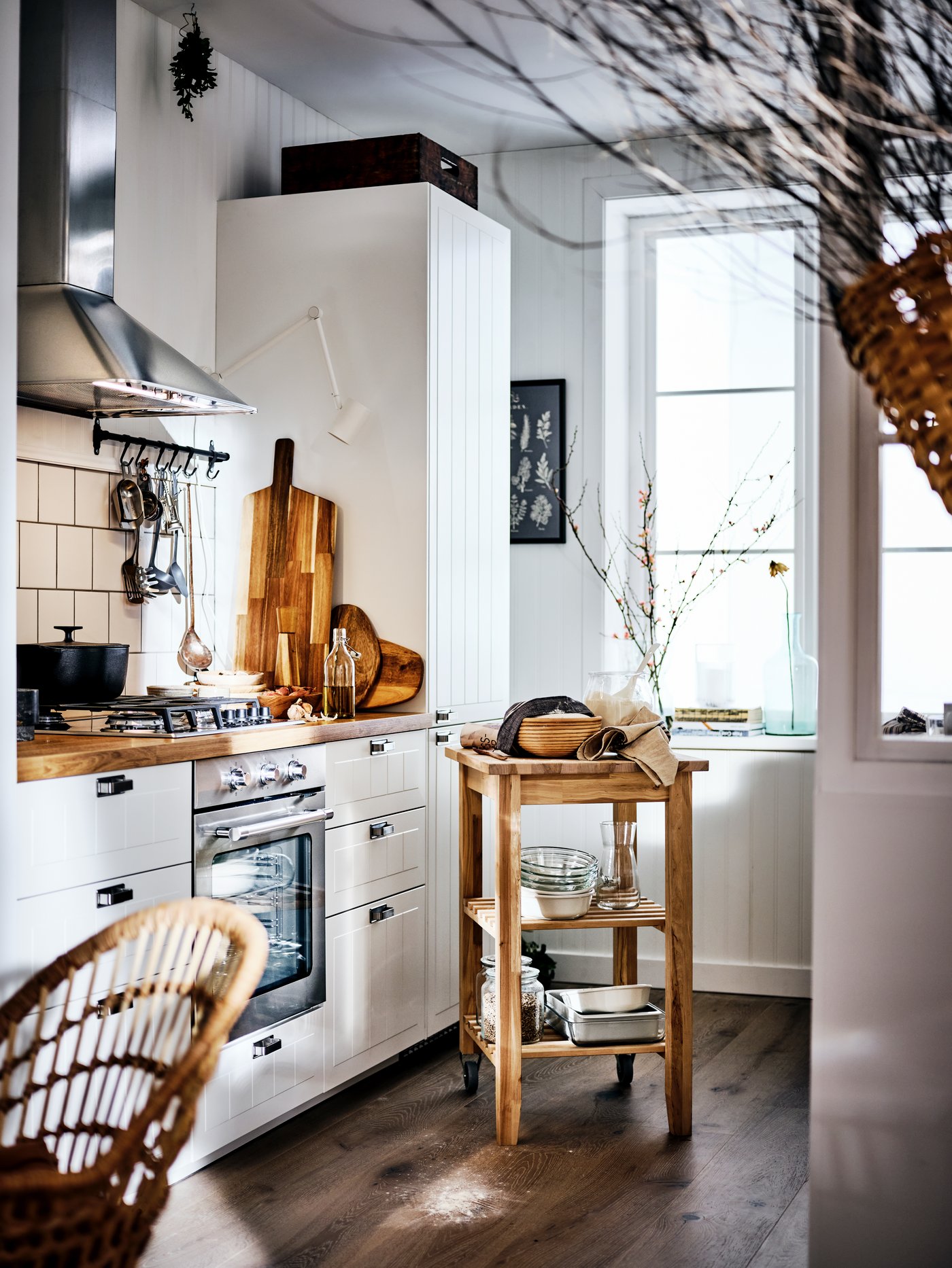 An IKEA 300 stainless steel MATTRADITION forced air oven in the kitchen