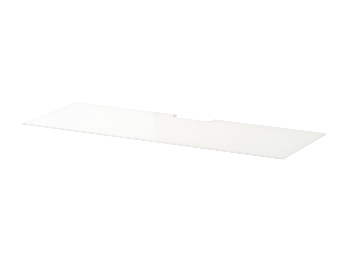 IKEA BESTÅ toppanel för tv, glas/vit, 120x40 cm