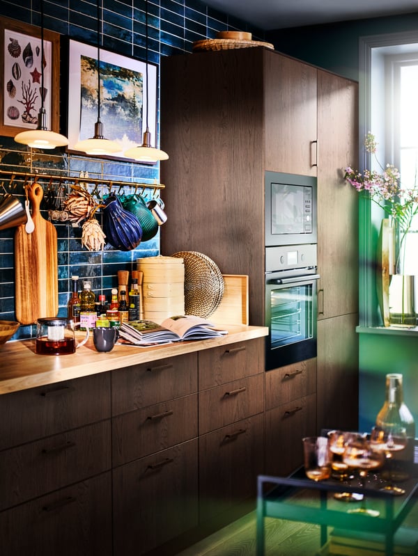 A nickel-plated/opal white glass TÄLLBYN pendant lamp with 3 lamps