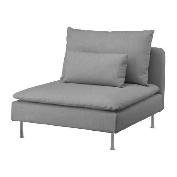 A Tonerud grey SÖDERHAMN 1-seat section in the NA