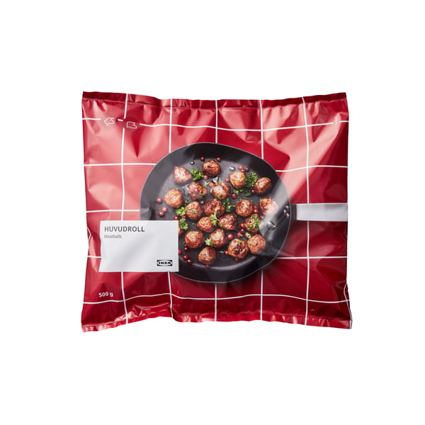 A frozen HUVUDROLL meatballs in the NA