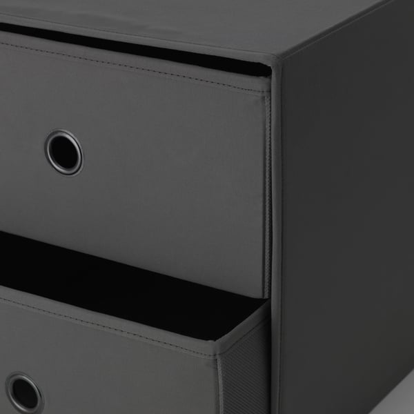 Affordable dark grey IKEA mini chest with drawers