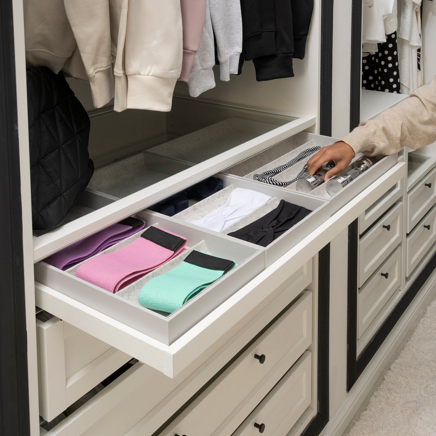 A white PAX wardrobe frame