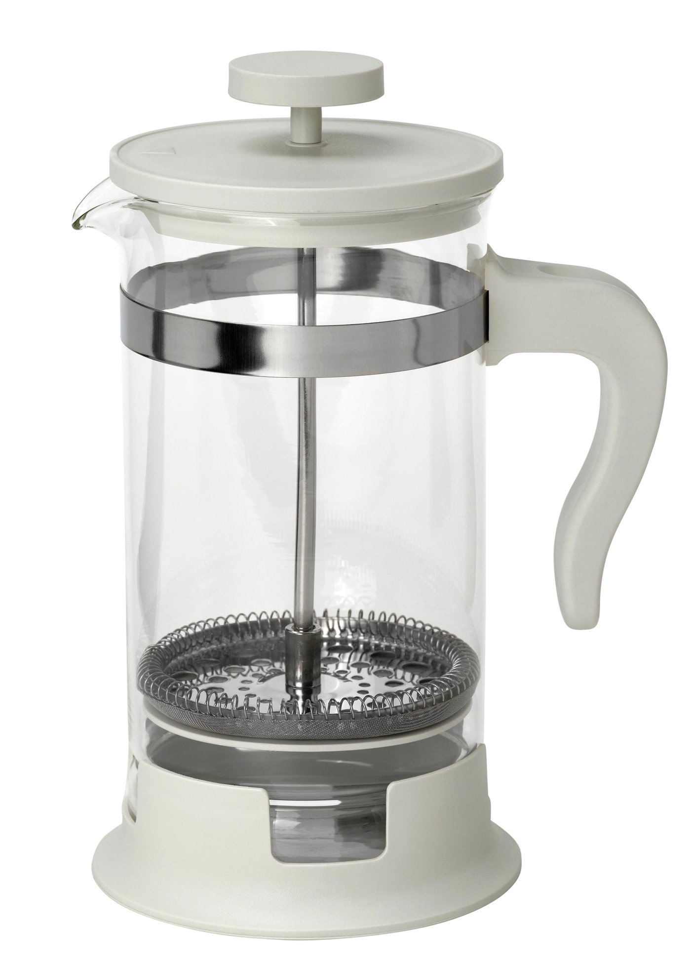 IKEA UPPHETTA kaffe-/tepress, glas/rostfritt stål off-white, 1 l