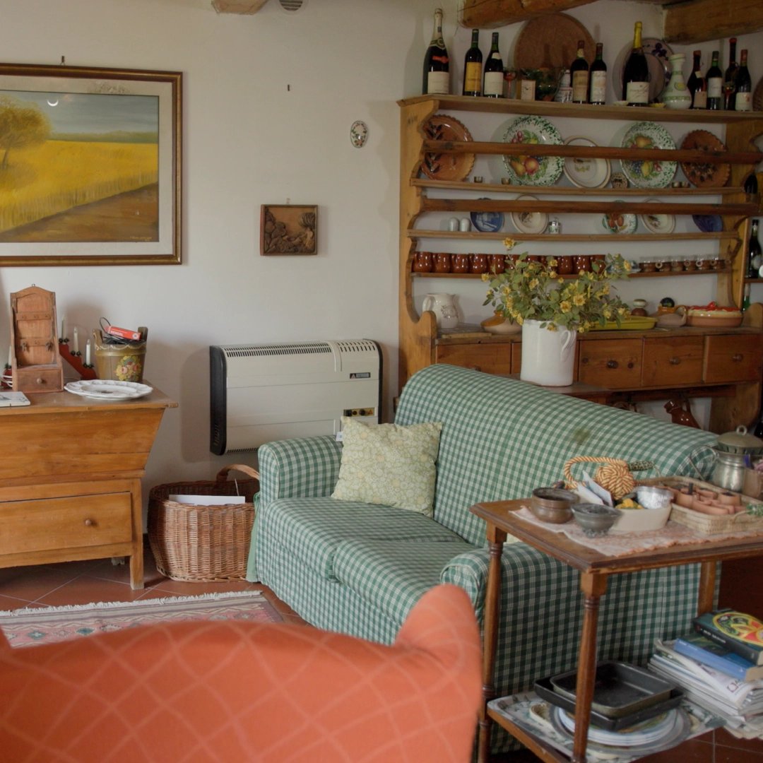 Førbilde av stua i Dolce Villa.