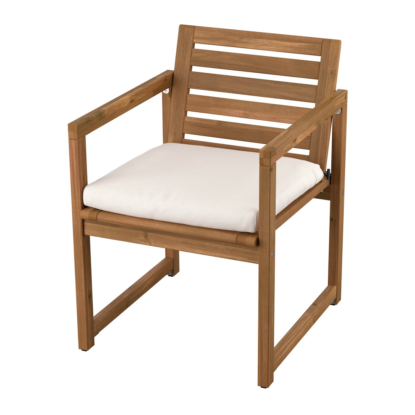 IKEA NÄMMARÖ karmstol, utomhus, ljusbrunlaserad/frösön/duvholmen beige