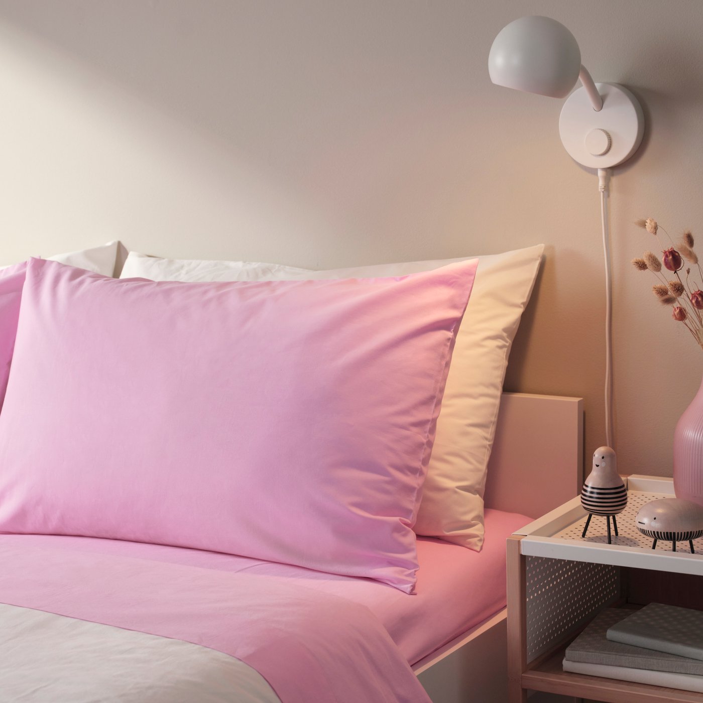 Ikea Dvala Sheet Set, Pink, Full/double