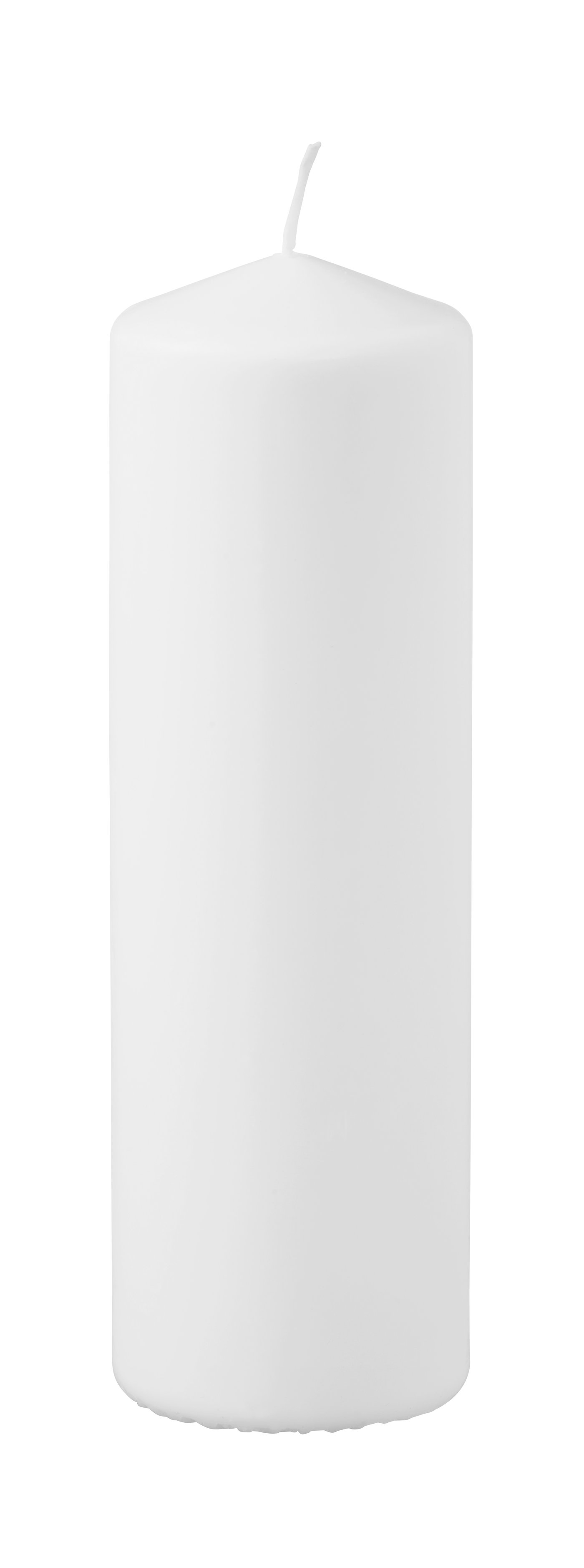 IKEA FENOMEN blockljus utan doft, vit, 23 cm