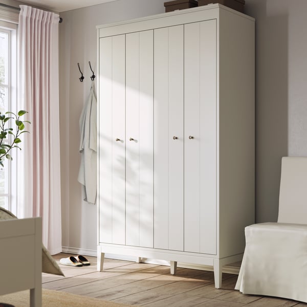 A white IDANÄS wardrobe