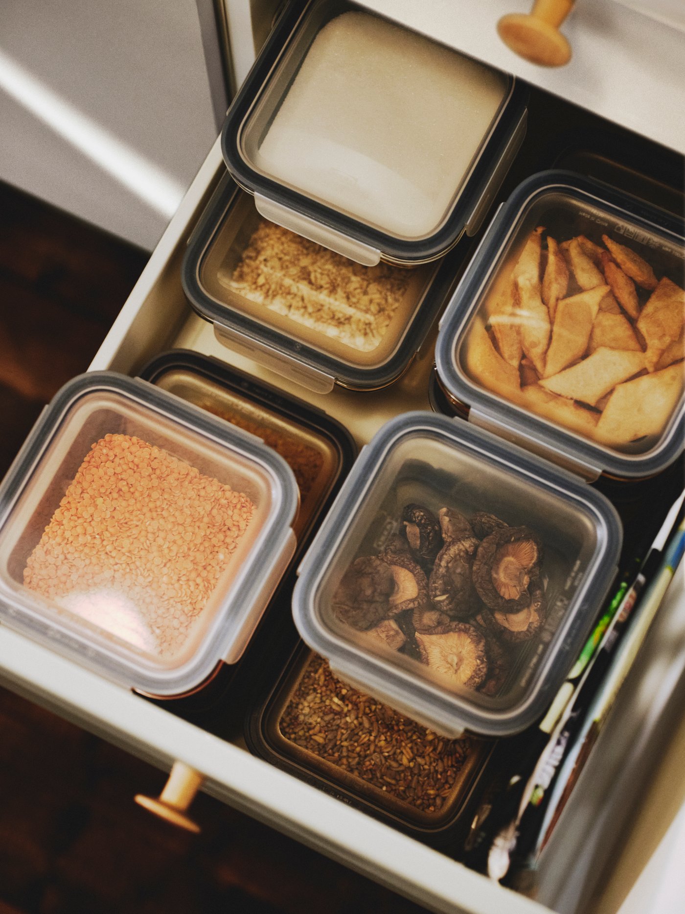 A white ENHET drawer front