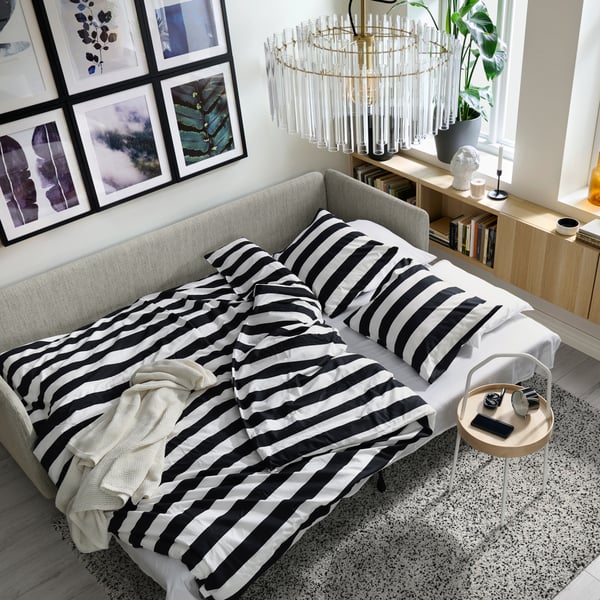 Sofá cama de 3 plazas SÖDERHAMN beige/marrón Viarp