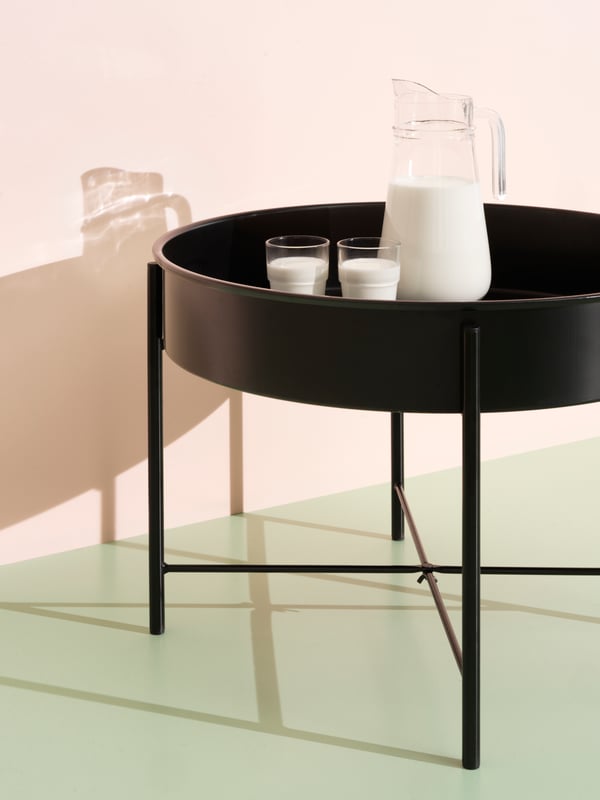 A black KULTURSKOG plant stand