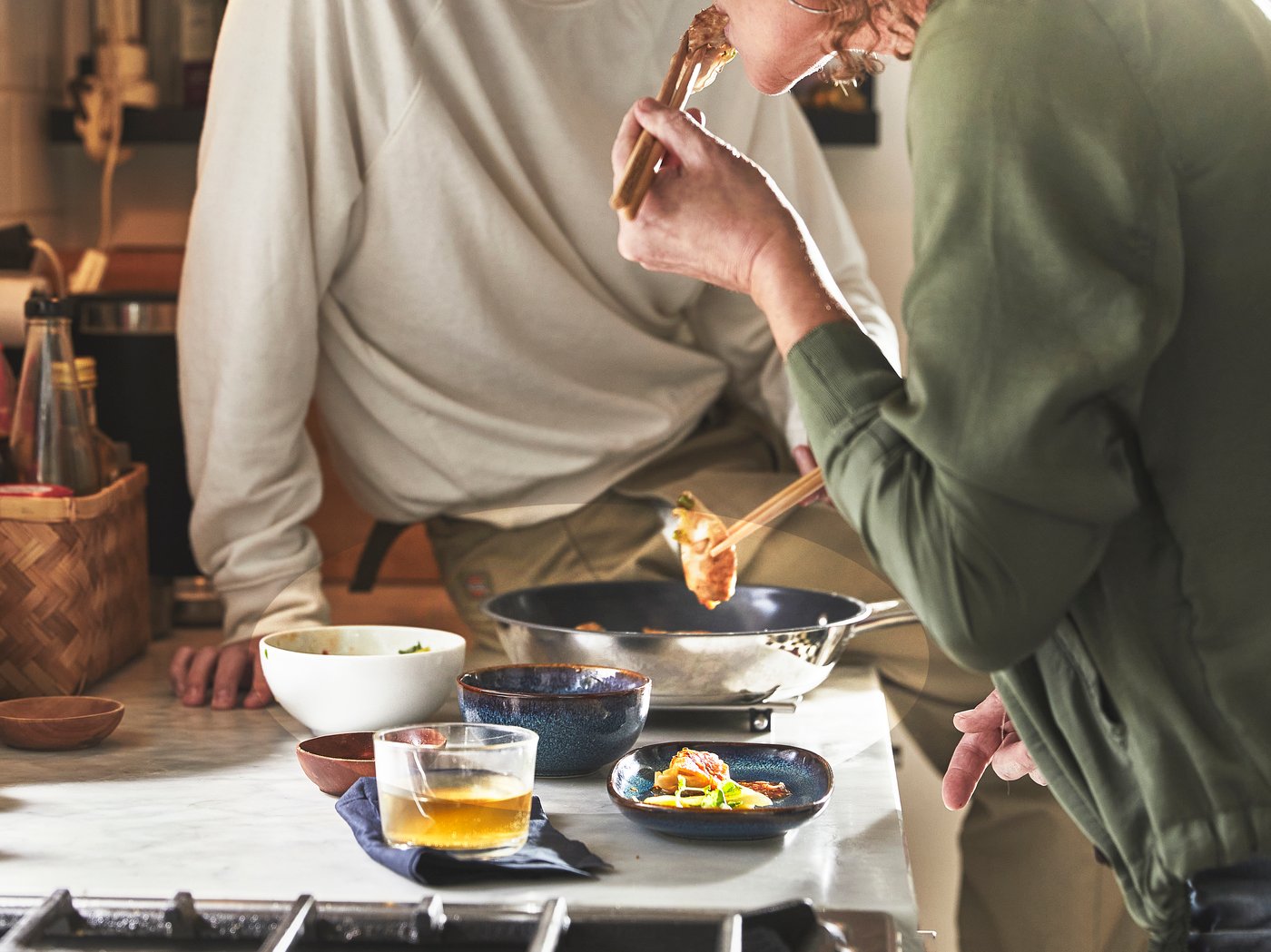 A stainless steel/non-stick coating IKEA 365+ frying pan