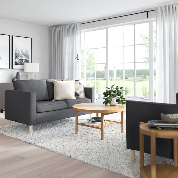 A Vissle grey PÄRUP 2-seat sofa