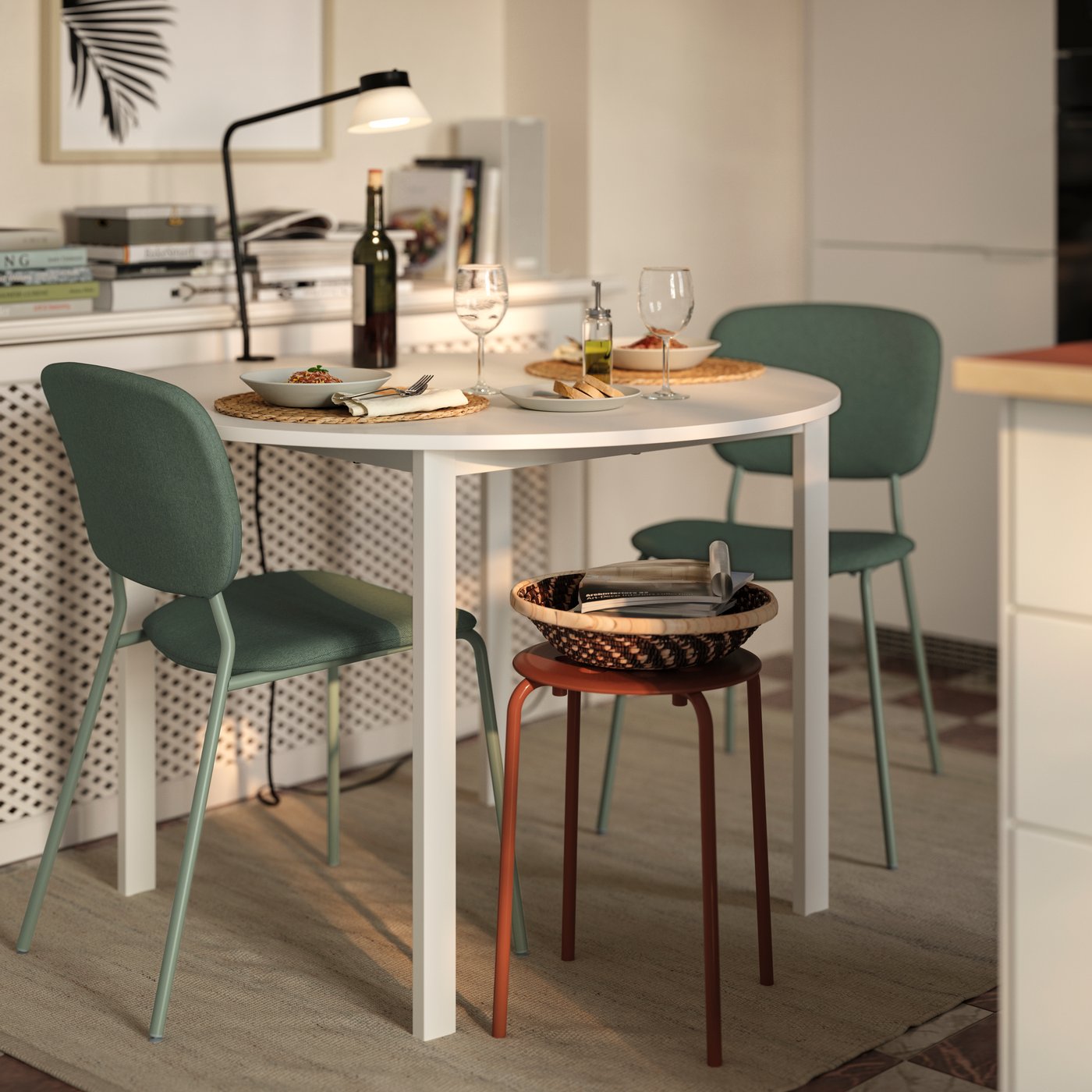 IKEA ホワイト 木製 ダイニングテーブル ダイニングテーブル(食卓テーブル)の通販 - IKEA