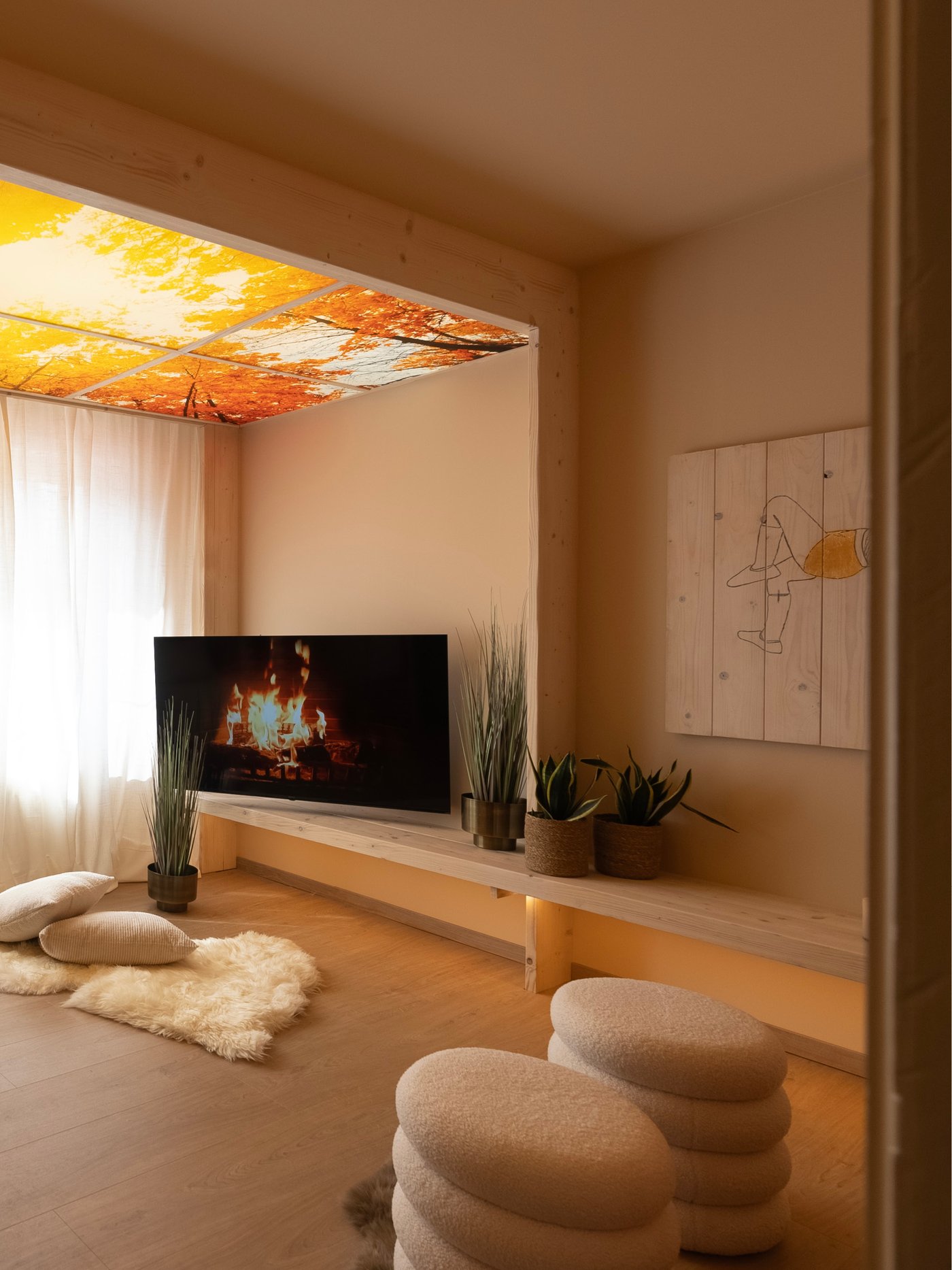 Housse de coussin ÅSVEIG beige clair