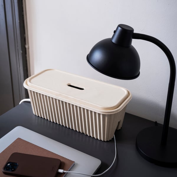 A natural HÖNSNÄT cable management box