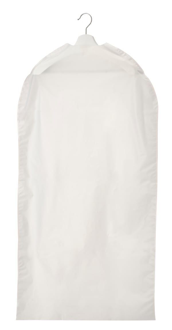 A transparent white RENSHACKA clothes cover in the NA