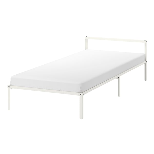 A white GRIMSBU bed frame