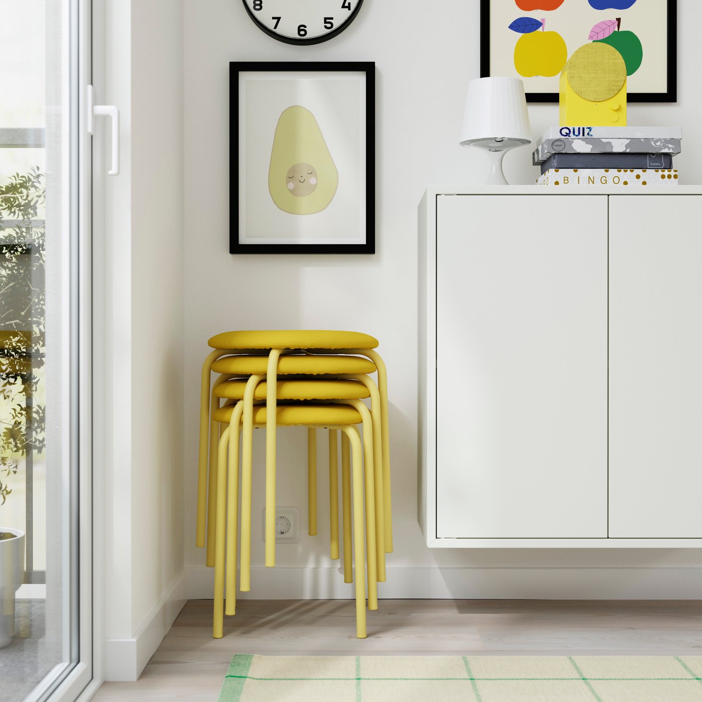 A light yellow/Remmarn yellow GULTARP stool
