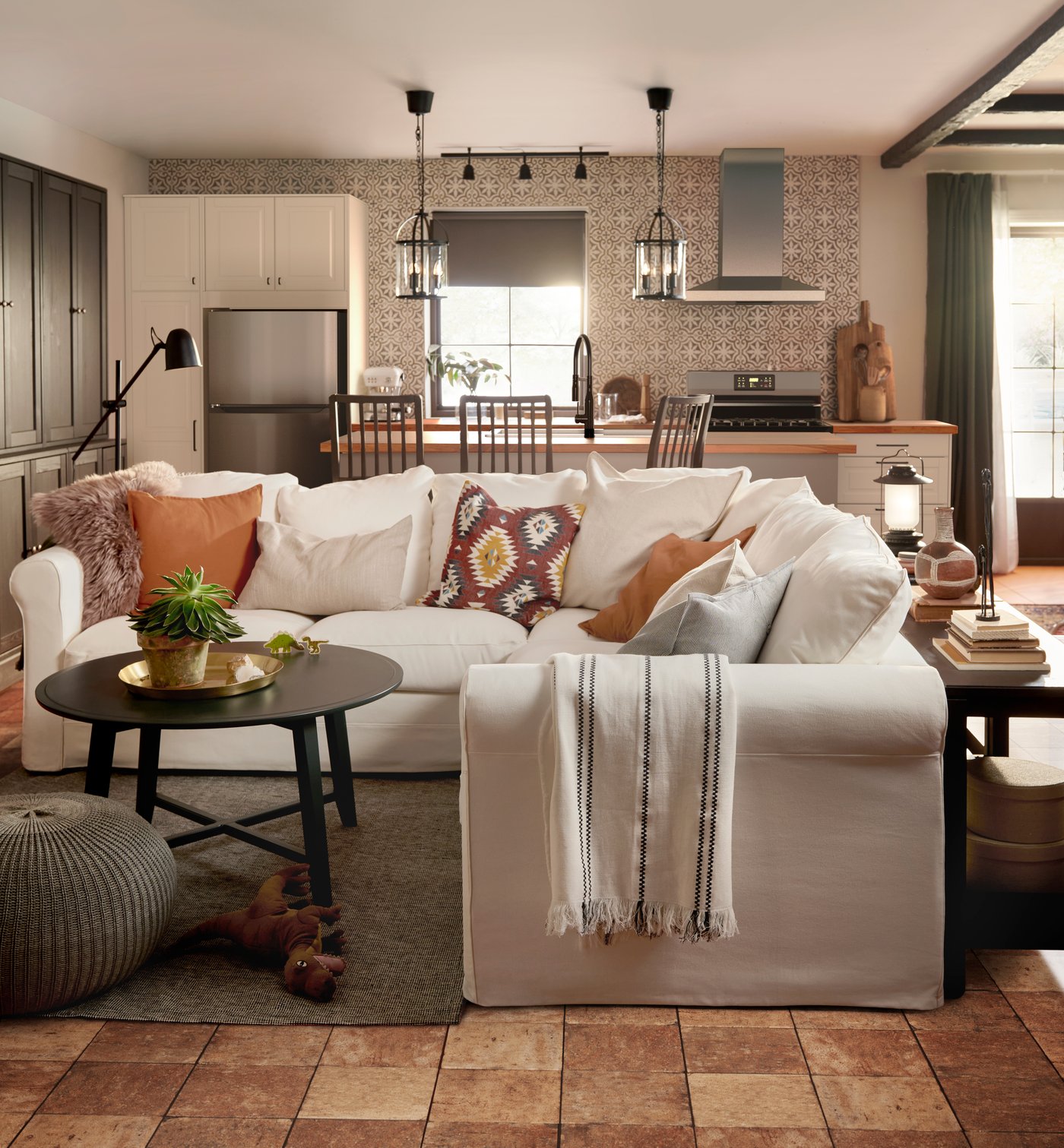 Obývací pokoj s kuchyní