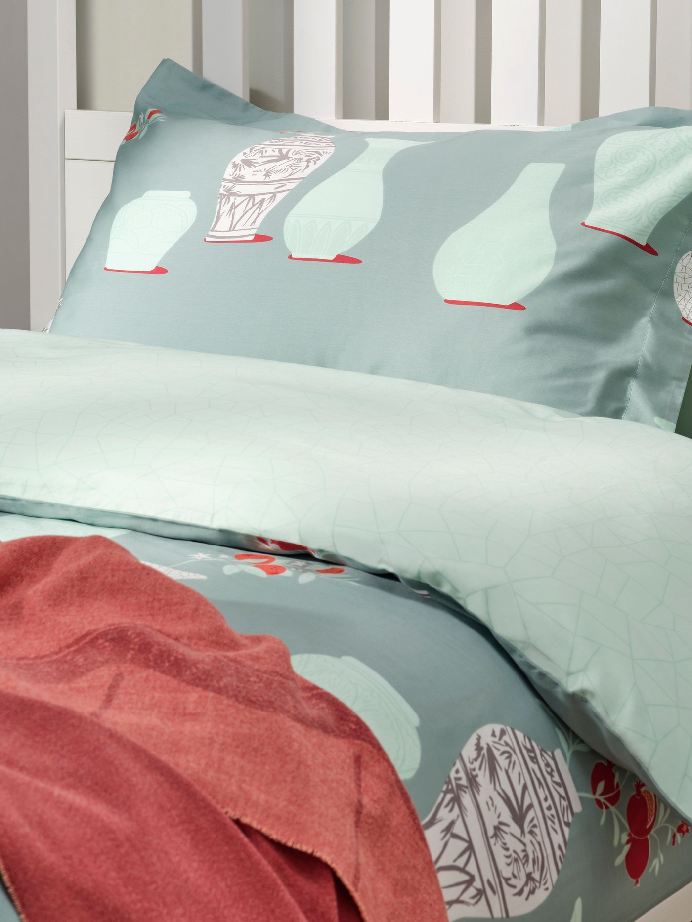 ผ้าปูที่นอนสีเขียว