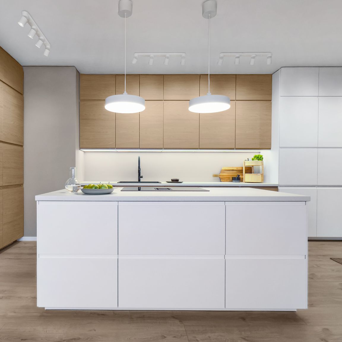 A matt white VOXTORP drawer front