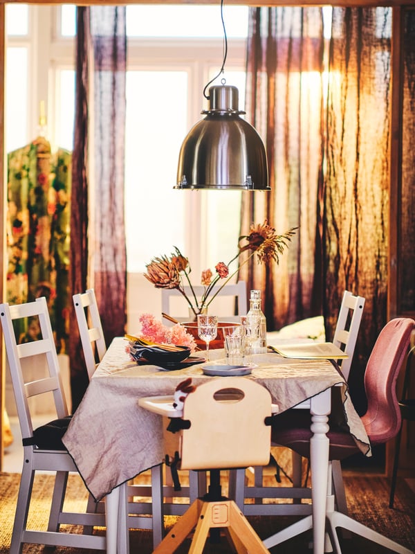 A grey MALINDA chair cushion