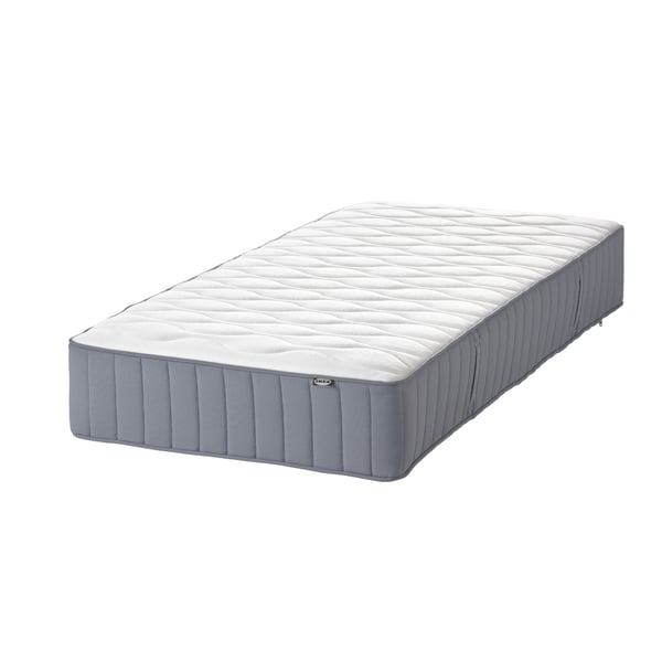 A firm/light blue VÅGSTRANDA pocket sprung mattress