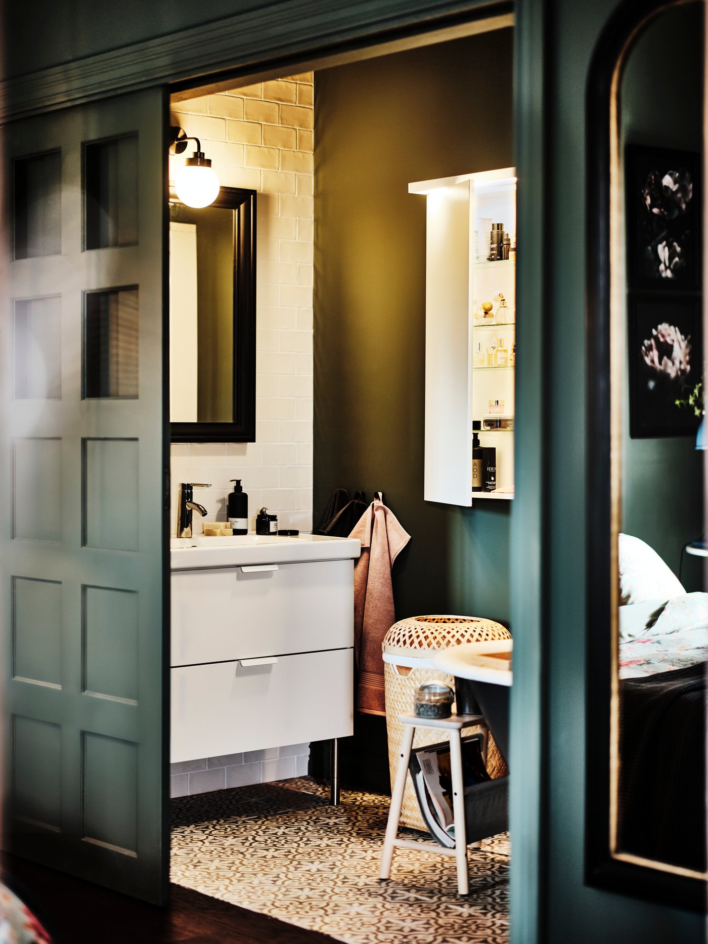 Walnut Single Ikea Bathroom Cabinets