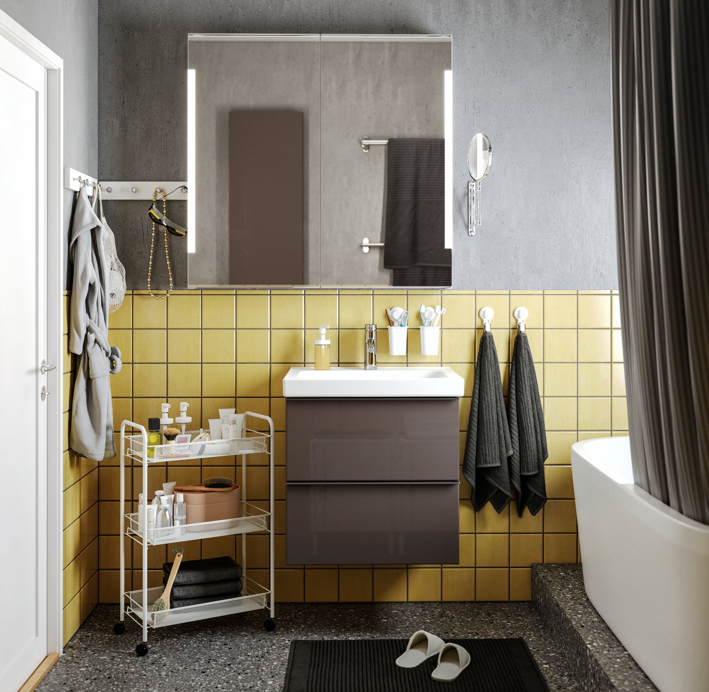 Stylish and practical lighting for your bathroom - IKEA