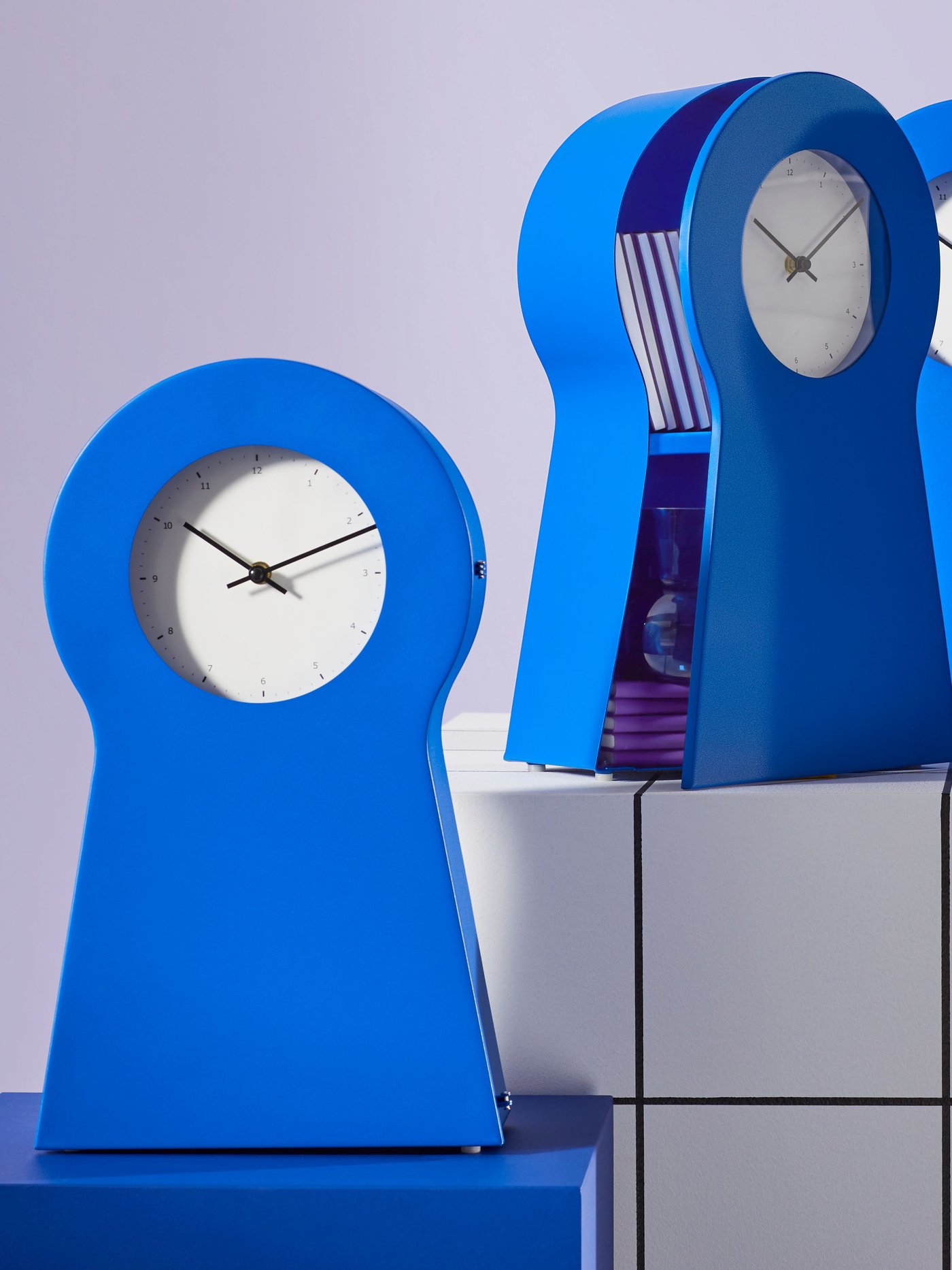 A blue IKEA PS 1995 clock