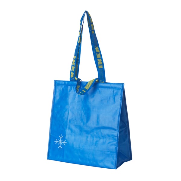 A blue FRAKTA cool bag in the NA