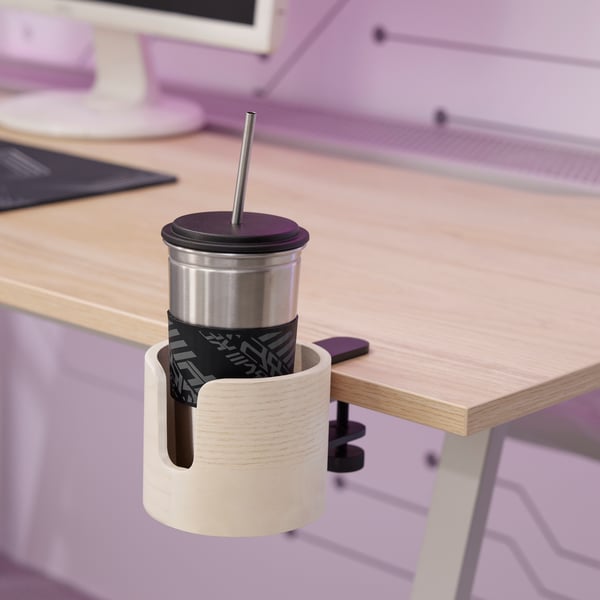 An ash veneer LÅNESPELARE mug holder