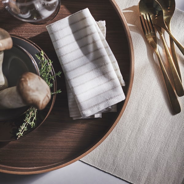A walnut OMBONAD tray
