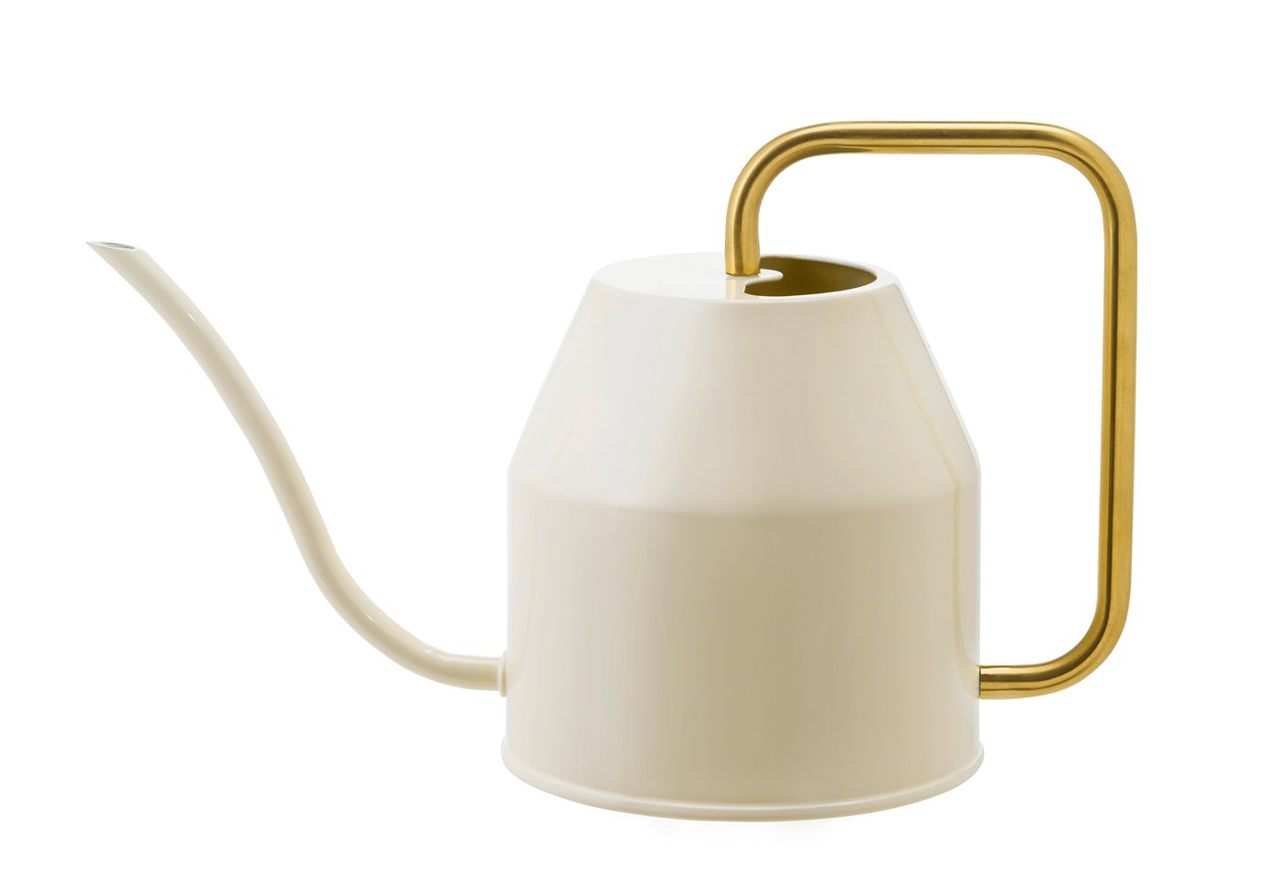 IKEA VATTENKRASSE vattenkanna, elfenbensvit/guldfärgad, 0.9 l