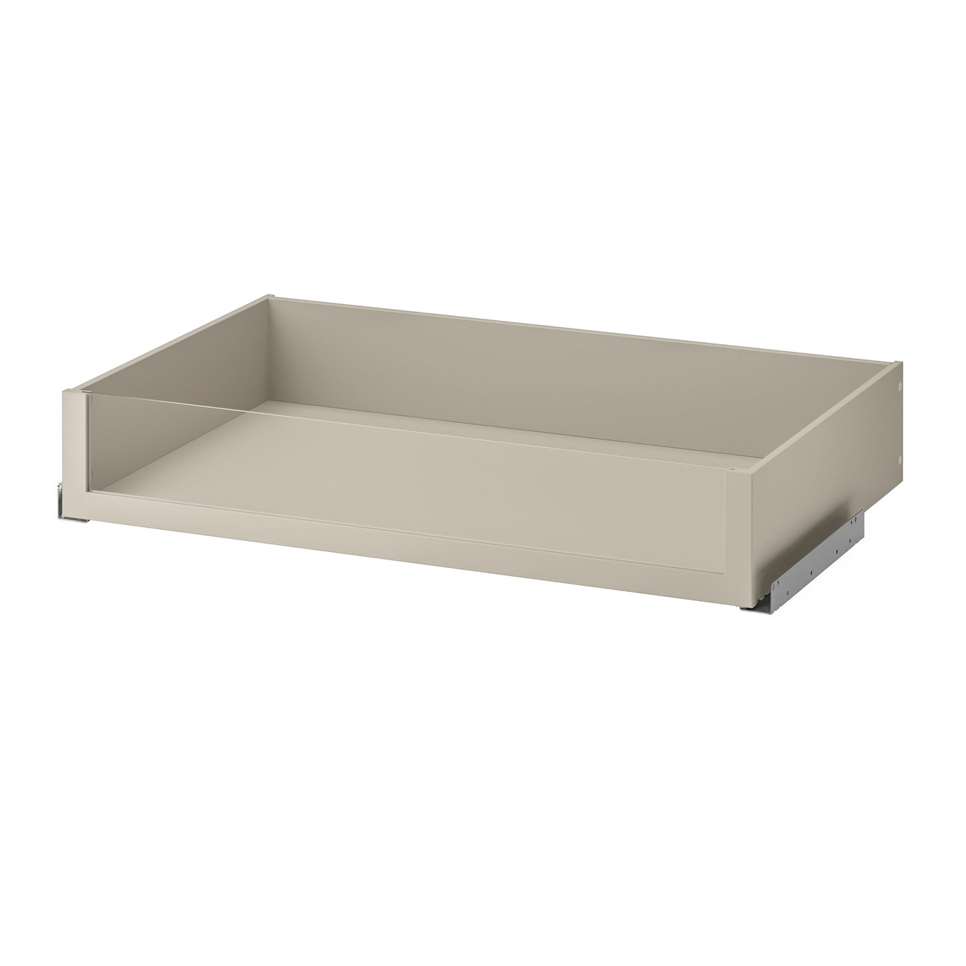 IKEA KOMPLEMENT låda med glasfront, gråbeige, 100x58 cm