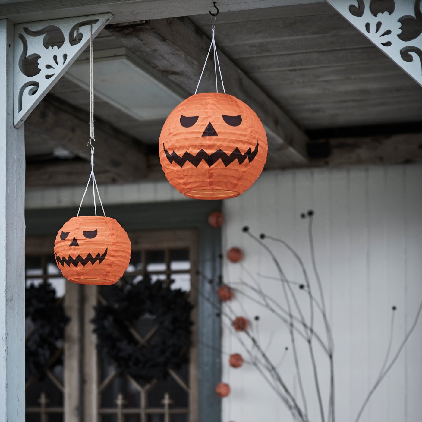 A pumpkin/battery-operated outdoor KUSTFYR LED pendant lamp