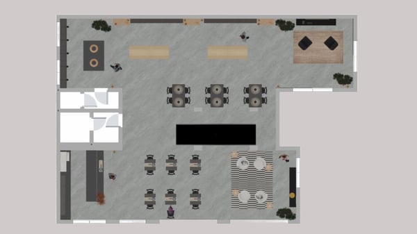 Una piantina del Nakama’s Manga Café Rho.