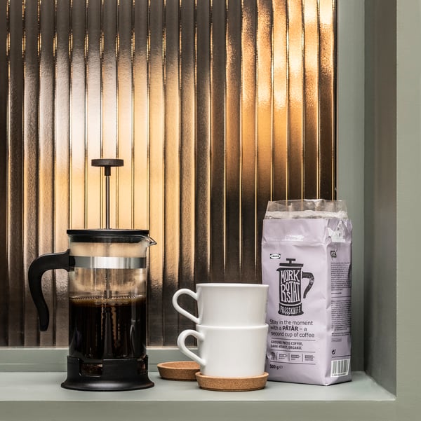 Una macchina per il caffè/tè UPPHETTA in vetro/acciaio inossidabile