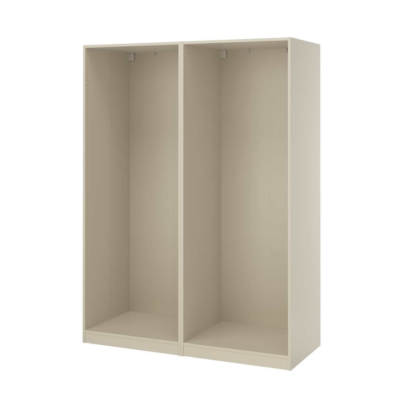 IKEA PAX 2 garderobsstommar, gråbeige, 150x58x201 cm