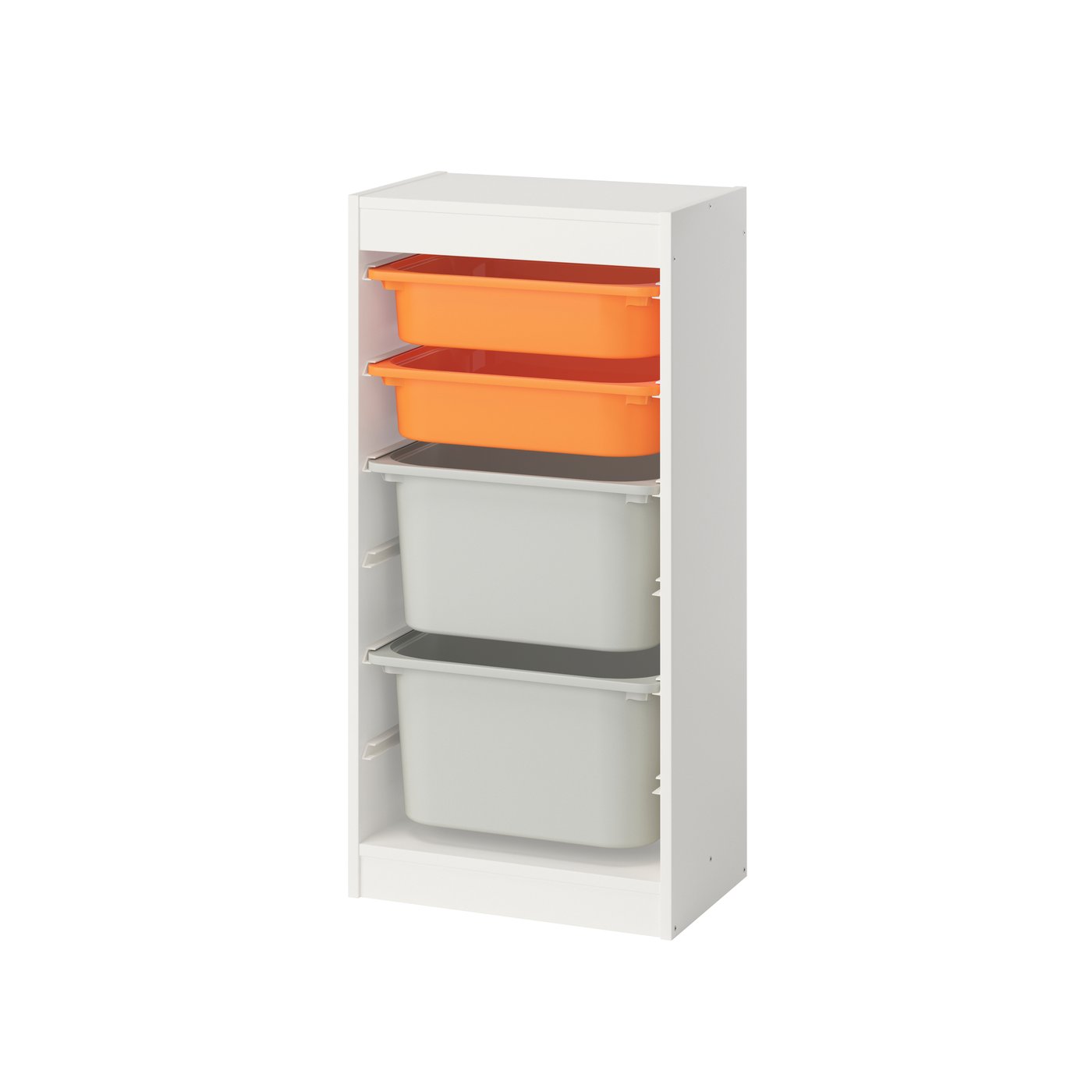 Trofast Combinacion Almacenaje Con Cajas Blanco Naranja Claro Gris S59575190