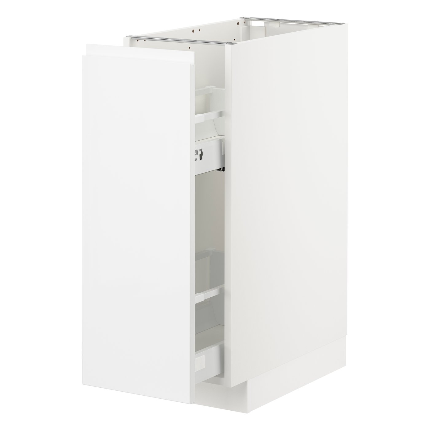 IKEA METOD bänkskåp med utdragbar inredning, vit/voxtorp högglans/vit, 30x60 cm