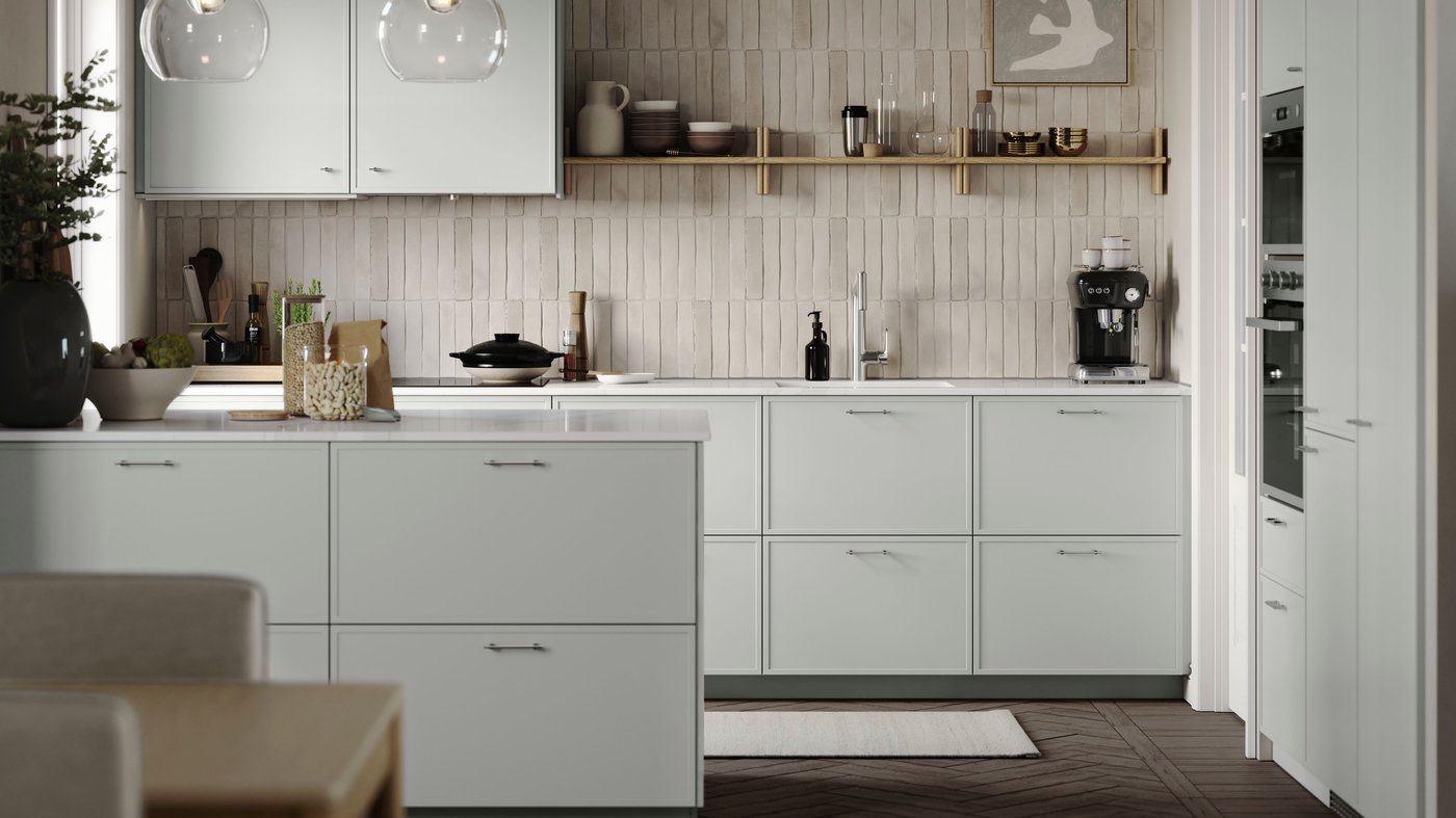 Cuisine grise ASPUDDEN IKEA