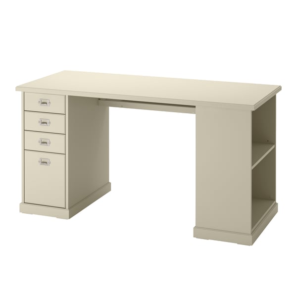 A beige VEBJÖRN desk