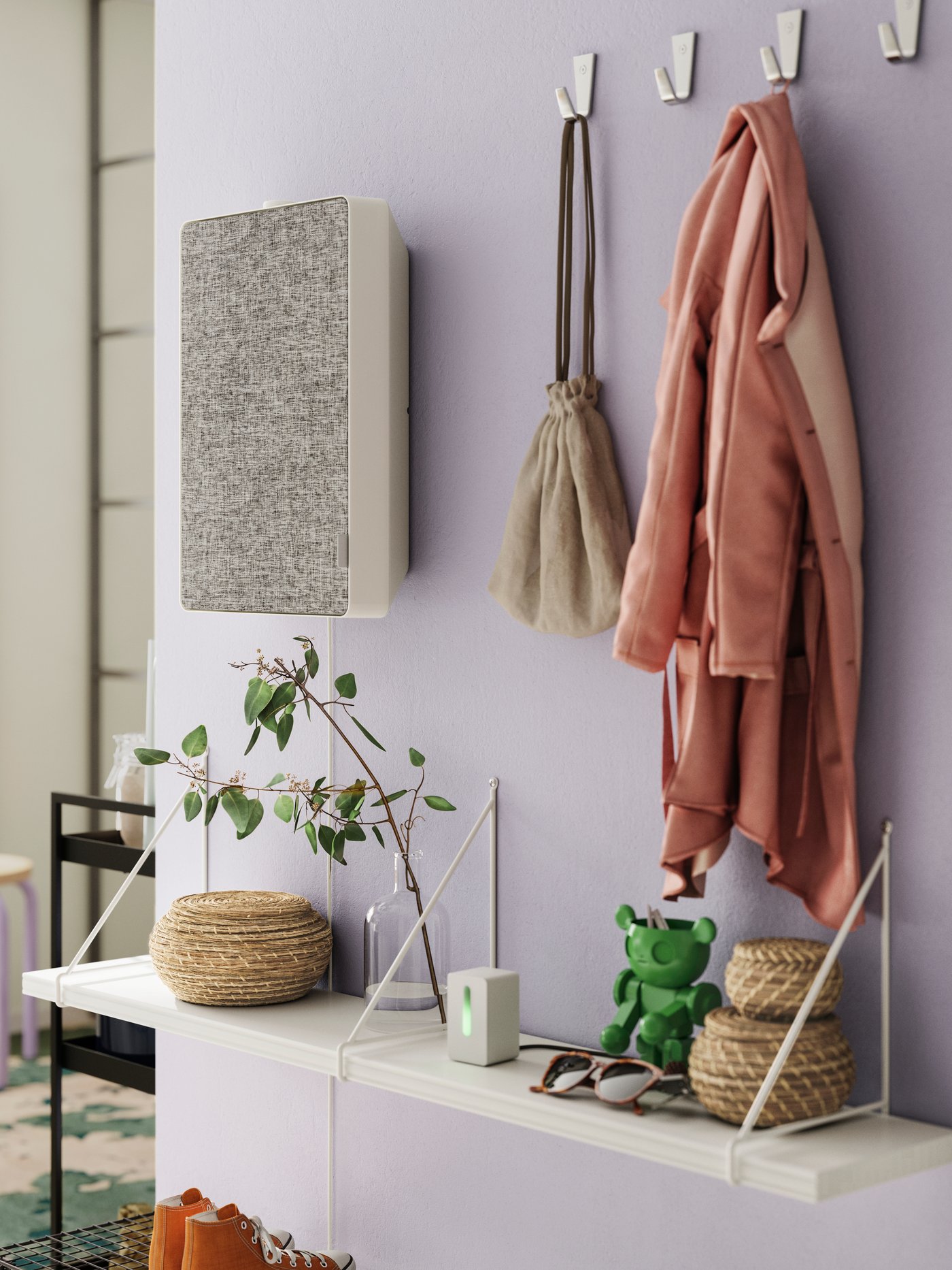 A white FÖRNUFTIG air purifier