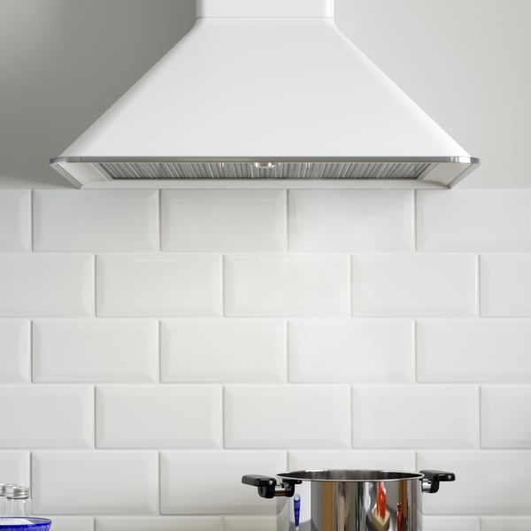 A white MATTRADITION wall mounted extractor hood