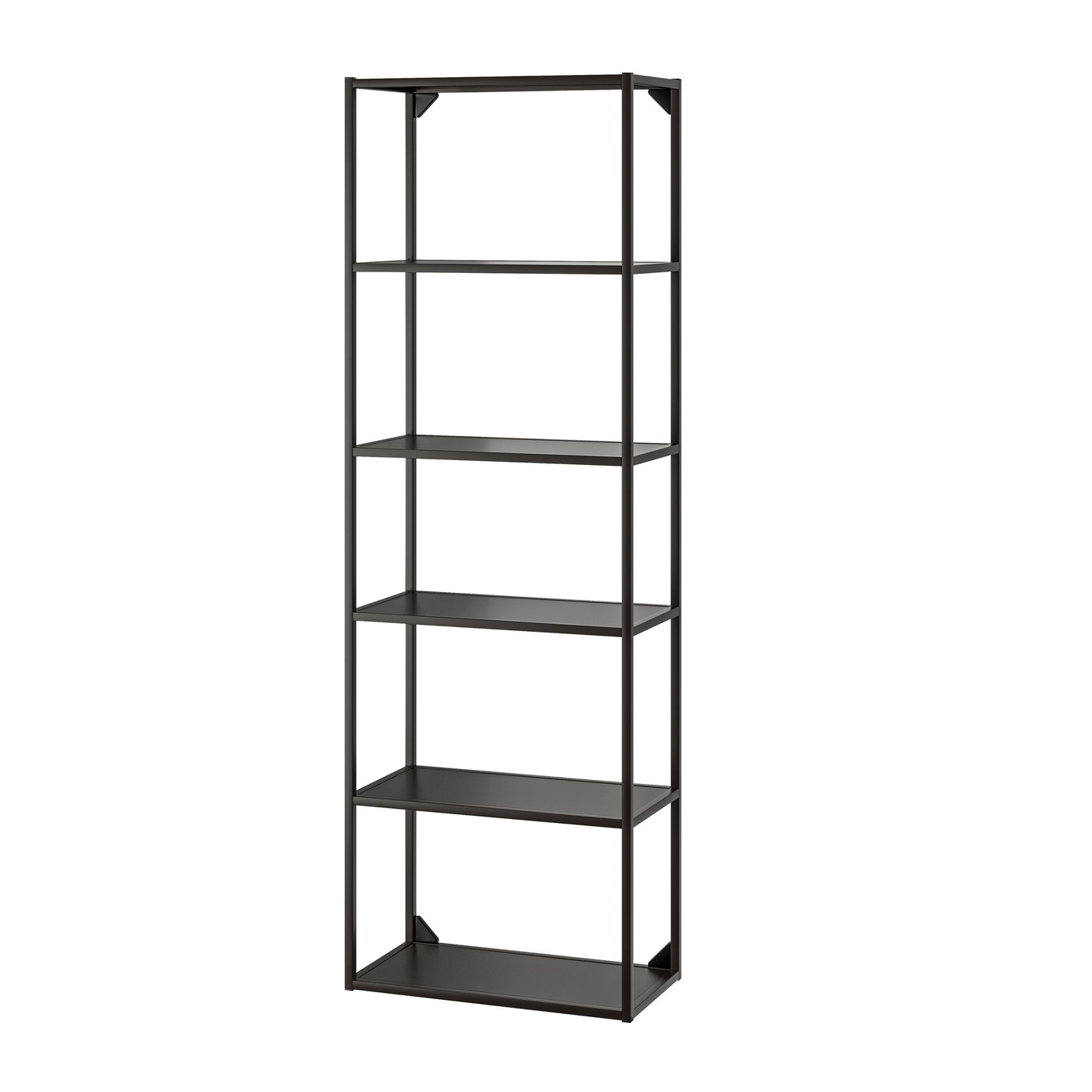 IKEA ENHET högstomme m hyllplan, antracit, 60x30x180 cm