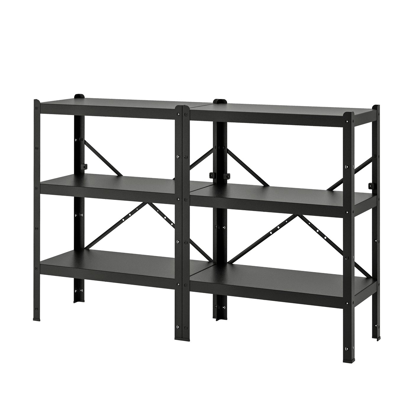 IKEA BROR hylla, svart, 170x40x110 cm
